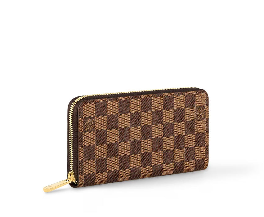 Louis Vuitton Zippy Wallet in Brown Damier Ebene