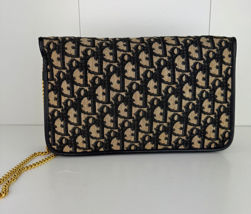 Dior Montaigne Flap Bag in Oblique Jacquard Canvas