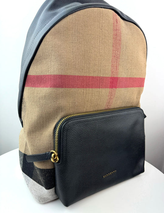 Burberry Abbeydale Backpack House Check Canvas and Leather Medium LSC INC Burberry Abbeydale Backpack House Check Canvas and Leather Medium LSC INC