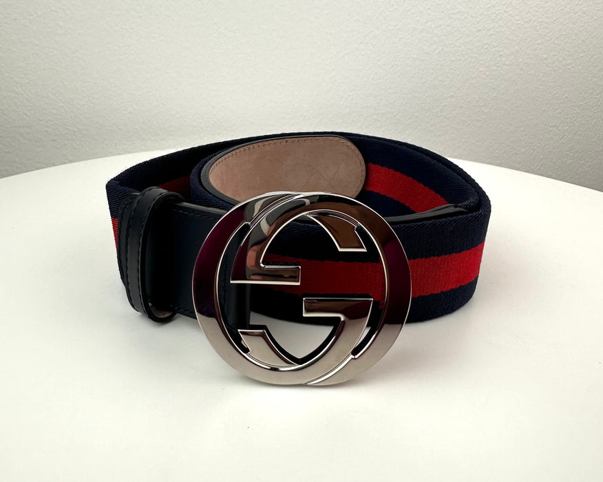 Gucci Web Belt With G Buckle