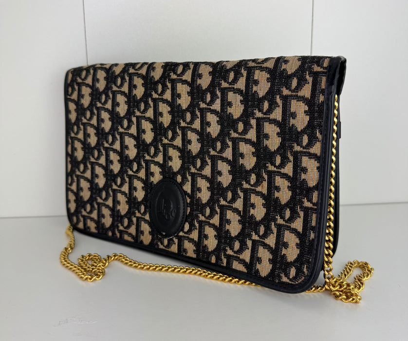Dior Montaigne Flap Bag in Oblique Jacquard Canvas
