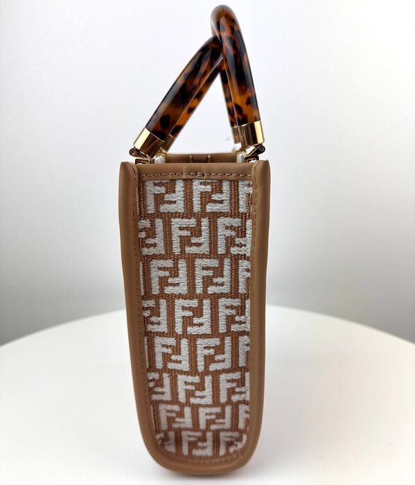 Fendi Mini Sunshine Shopper Raffia bag