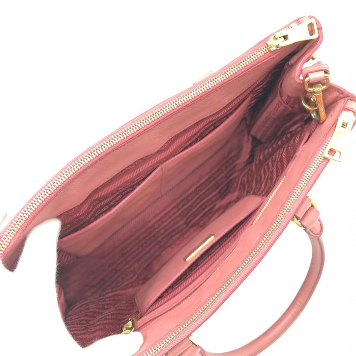 Prada Pink Saffiano Lux Galleria Tote Bag