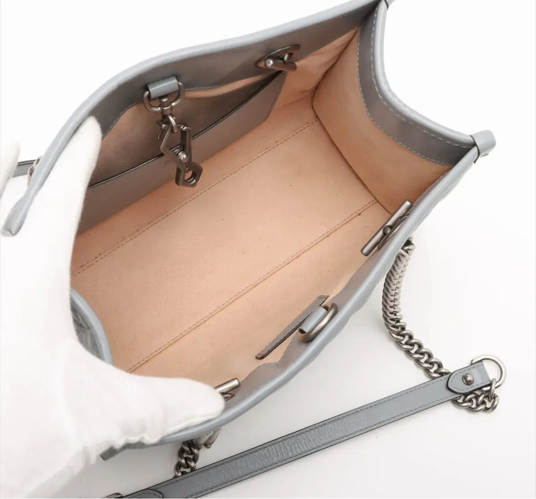 Gucci GG Marmont Chain Tote Bag Gray