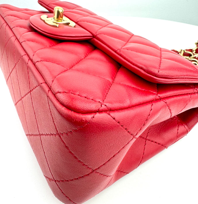 Chanel Classic Mini Flap Bag in Red