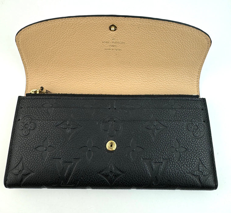 Louis Vuitton Emilie Wallet in Empriente Black
