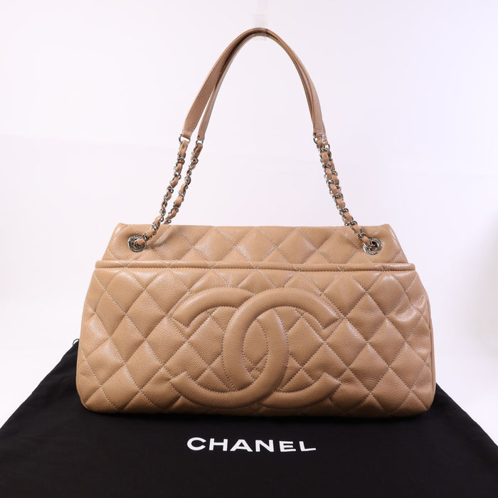 Chanel Caviar Quilted CC Timeless Soft Tote Nude