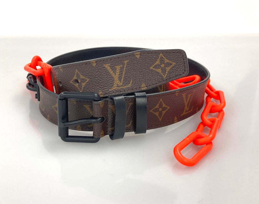 Louis Vuitton Signature Belt Monogram Chains 35mm Brown/orange