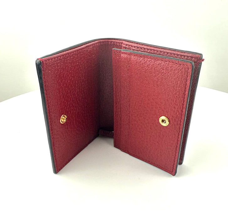 Gucci Ophidia Red Floral GG Bi Fold wallet