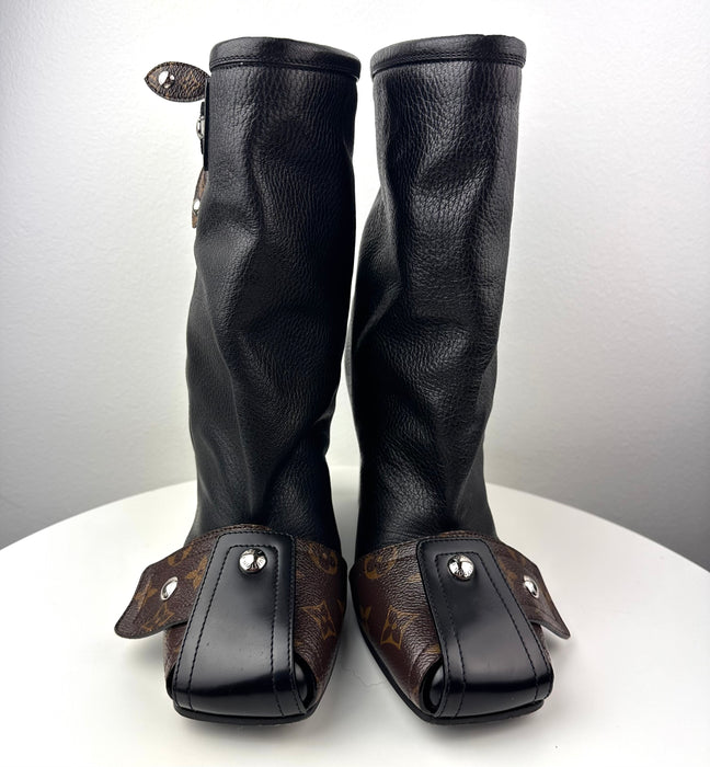 Louis Vuitton Patti Wedge Half Boots