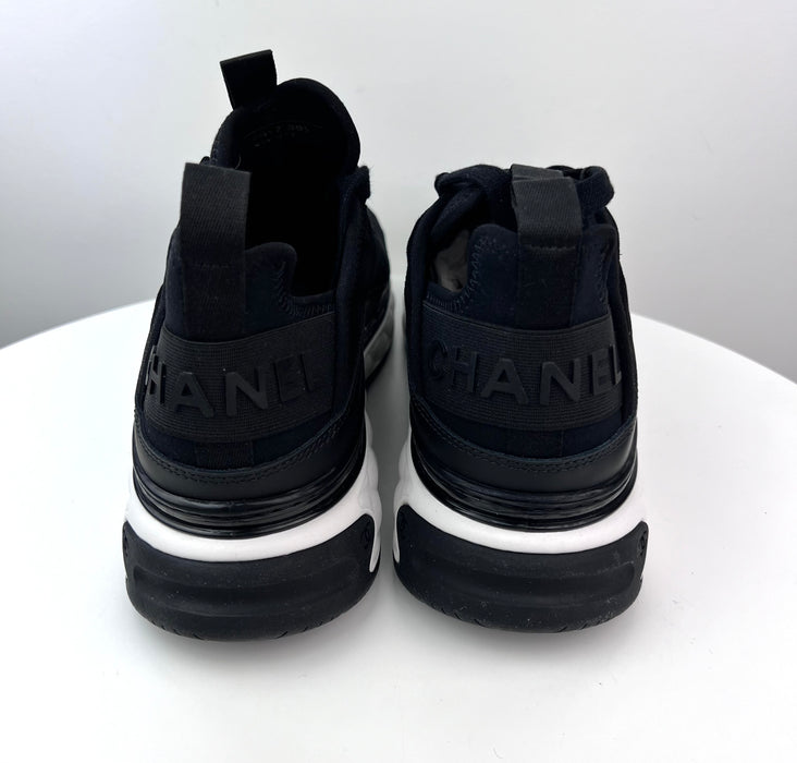 Chanel Mixed Fabric Sneakers in Black