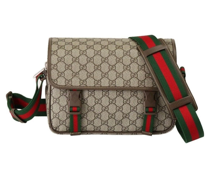 Gucci Supreme Small Messenger Bag Beige
