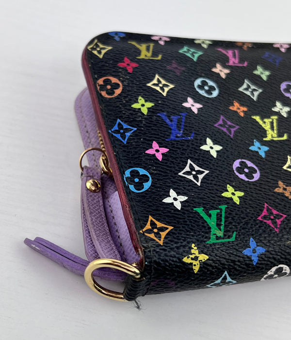Louis Vuitton Insolite Wallet in Murakami Black Multicolour Monogram