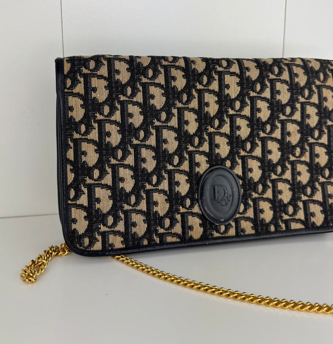 Dior Montaigne Flap Bag in Oblique Jacquard Canvas