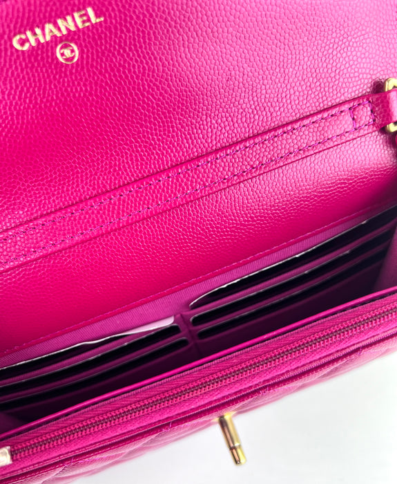 Chanel Chain bag Dark Pink with Gold hardware