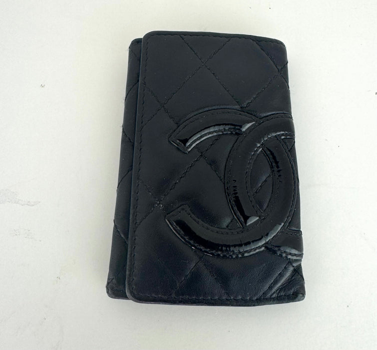 Chanel Black Quilted Cambon Ligne Multicles 6 Key Holder