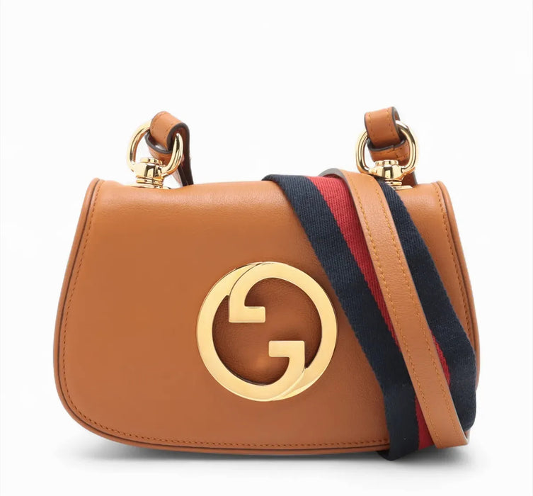 Gucci Mini Blondie Flap Shoulder Bag Calfskin