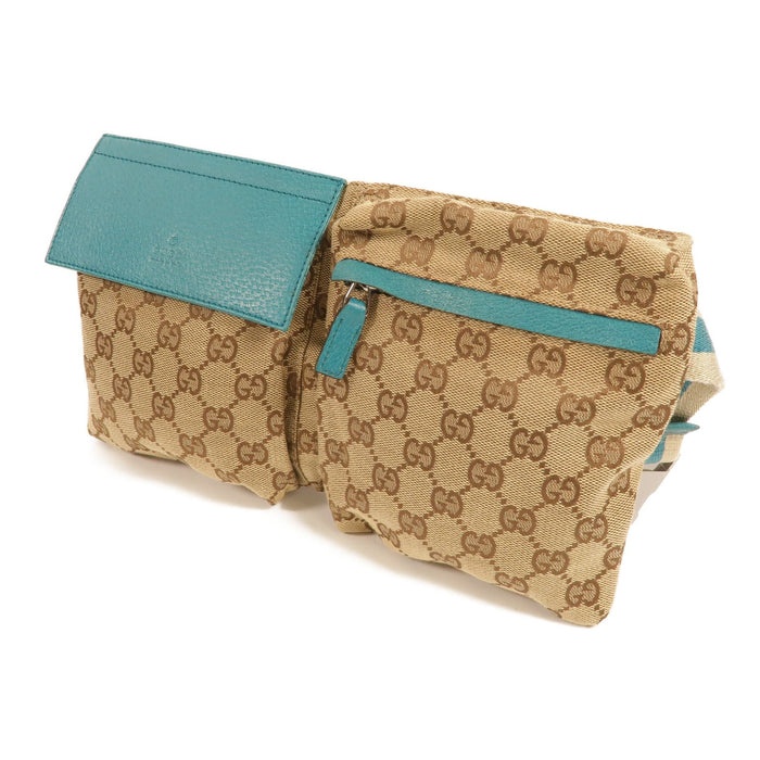 Gucci Gg Canvas Web Double Pocket Belt Bag