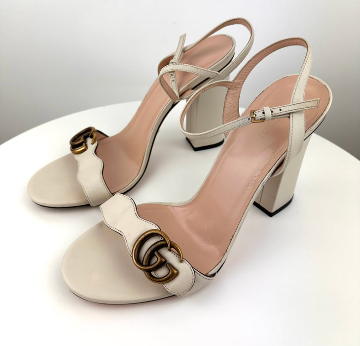 Gucci GG Marmont Leather Sandals
