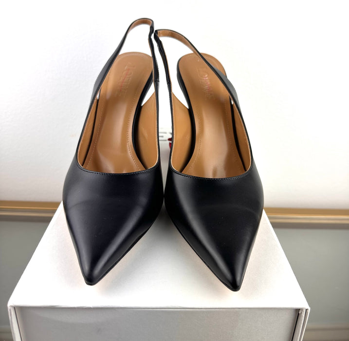 Loewe Rose Heel Slingback In Calfskin