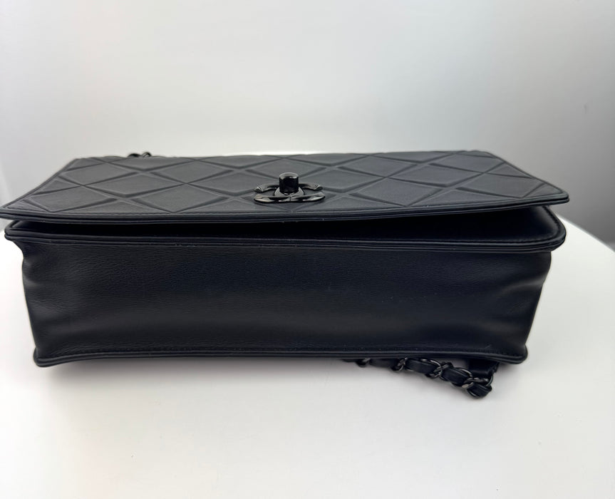 Chanel Calfskin Small Propeller Flap Black