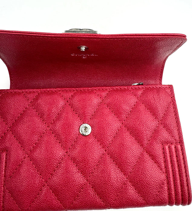 Chanel Caviar Quilted Medium Boy Flap Wallet