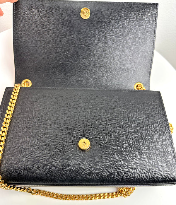 Saint Laurent Medium Kate Bag in Grain De Poudre Embossed Leather