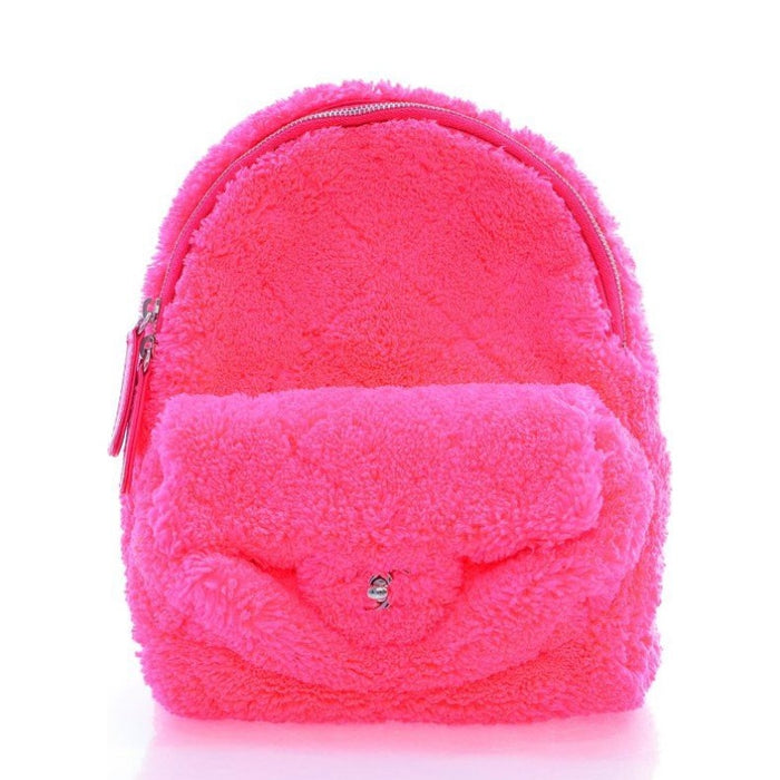 Chanel Coco Beach Backpack Quilted Terry Cloth Small