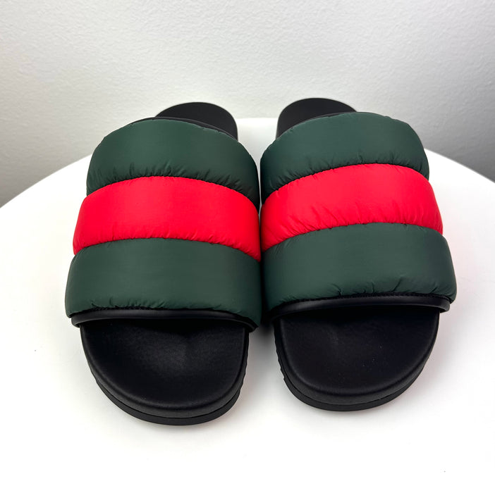 Gucci Padded Web Slide Sandals