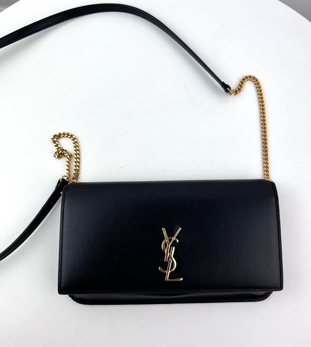 Saint Laurent Monogram Phone Holder Crossbody Bag in Leather