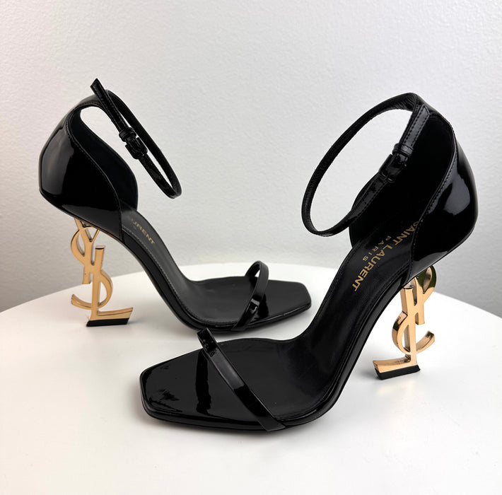 Saint Laurent Opyum YSL logo heel sandals