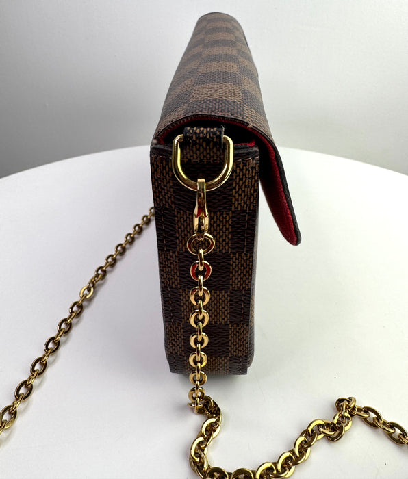 Louis Vuitton Damier Ebene Pochette Felicie Brown