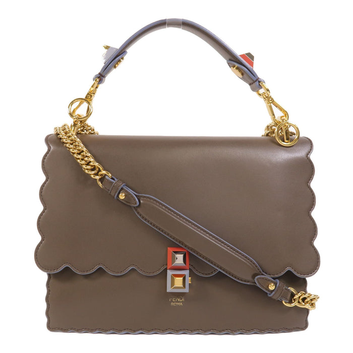 Fendi Cowhide Leather Kan Shoulder bag