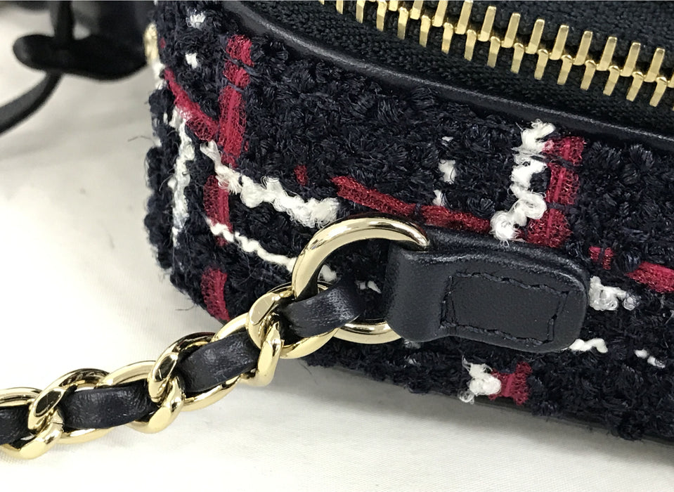 Chanel Quilted  Filigree Small Vanity Tweed Shoulder Bag