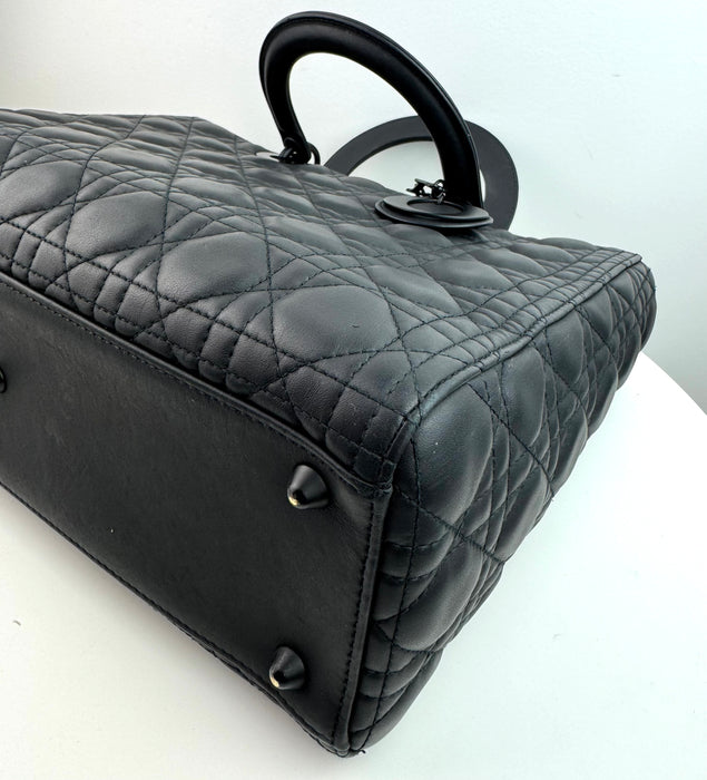 Dior Large Lady Dior Bag in Black Cannage Lambskin