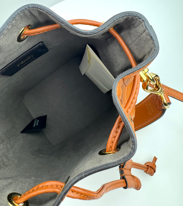 Fendi Mon Tresor Mini Calf Leather Bucket Bag