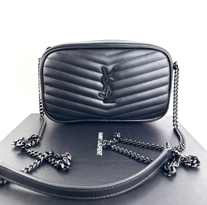 Saint Laurent Mini Lou Quilted Leather Crossbody Bag