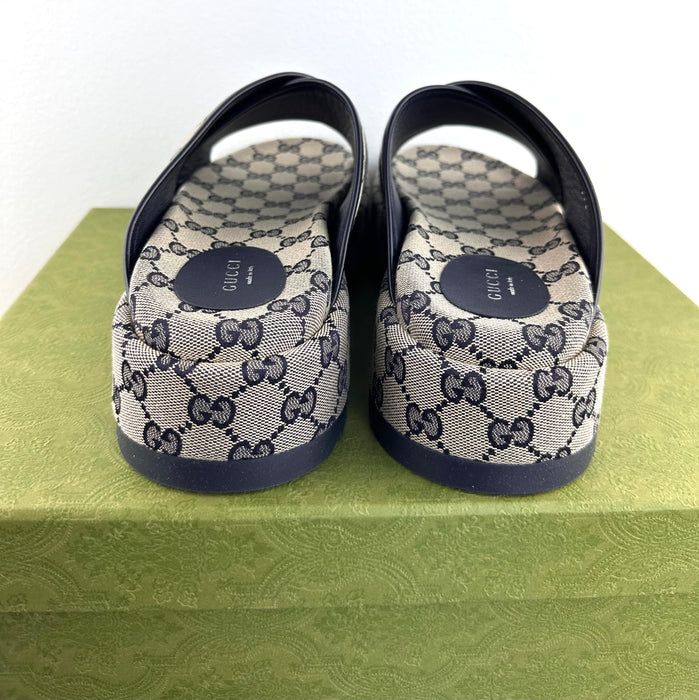 Gucci GG Slide Sandal Navy