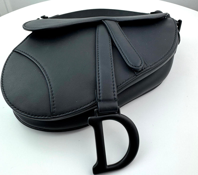 Dior Ultra Matte Mini Saddle Black Ultramatte CalfskinBag