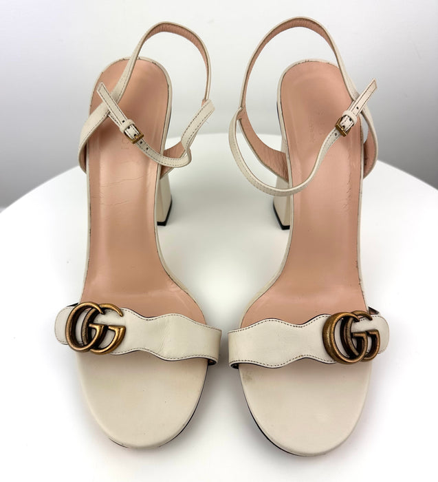 Gucci GG Marmont Leather Sandals