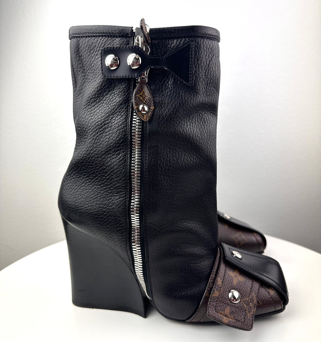 Louis Vuitton Patti Wedge Half Boots