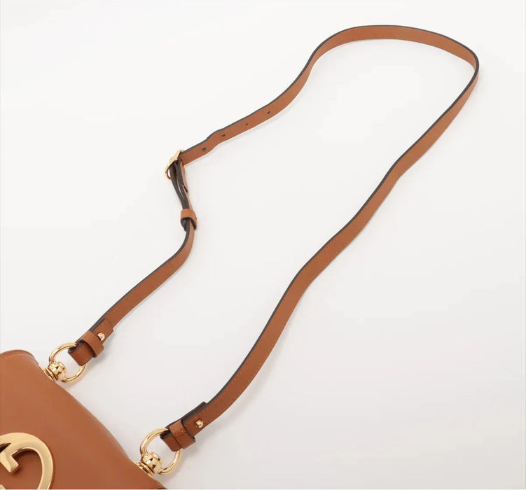 Gucci Mini Blondie Flap Shoulder Bag Calfskin