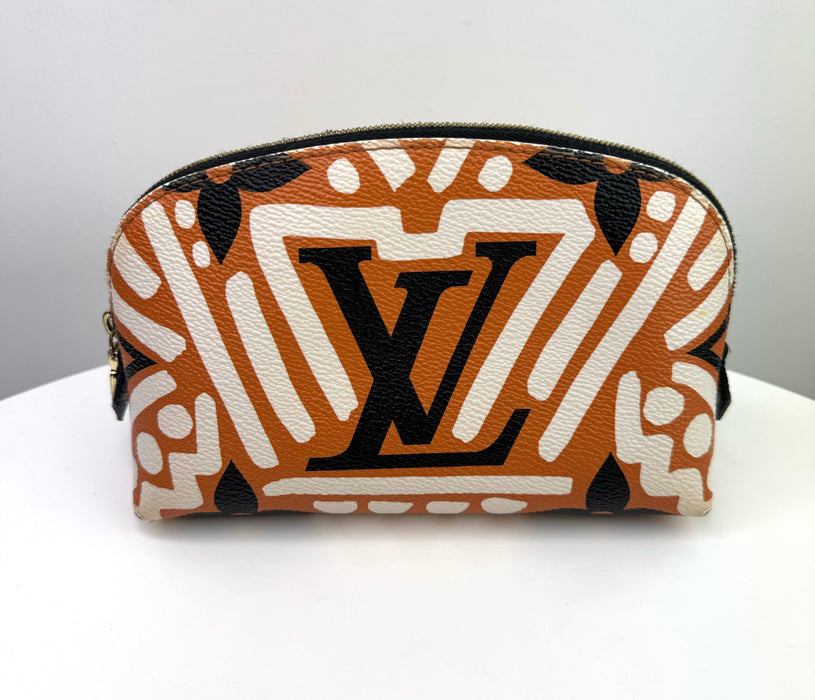 Louis Vuitton Cream/Caramel Monogram Canvas Crafty Cosmetic Pouch