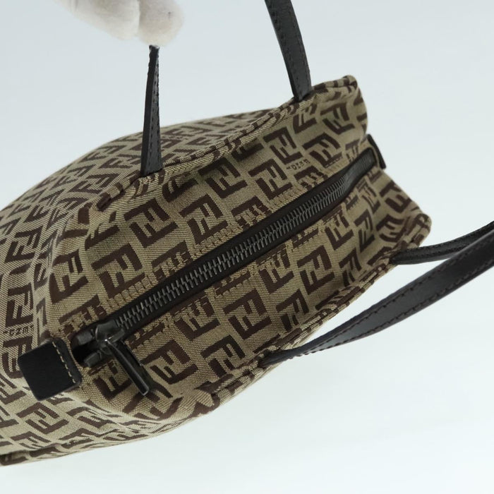 Fendi Zucchino Canvas Mini Hand Bag Beige