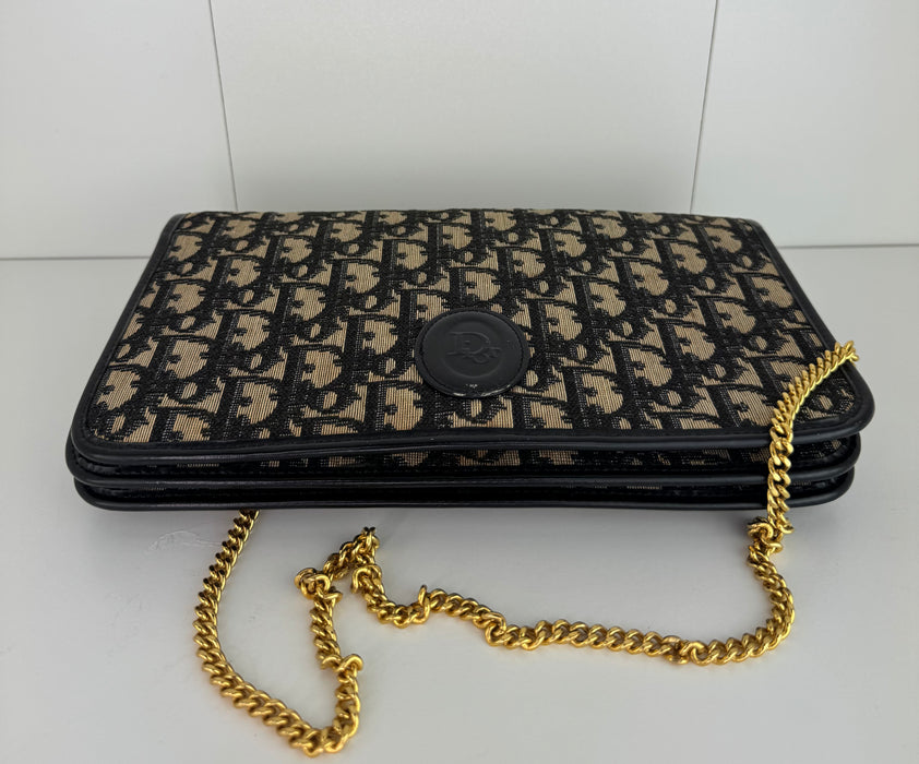 Dior Montaigne Flap Bag in Oblique Jacquard Canvas
