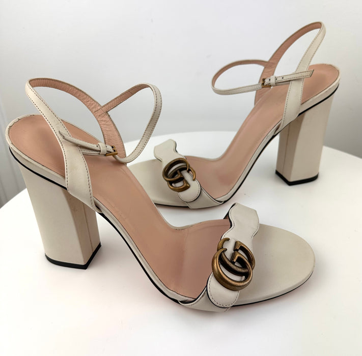 Gucci GG Marmont Leather Sandals