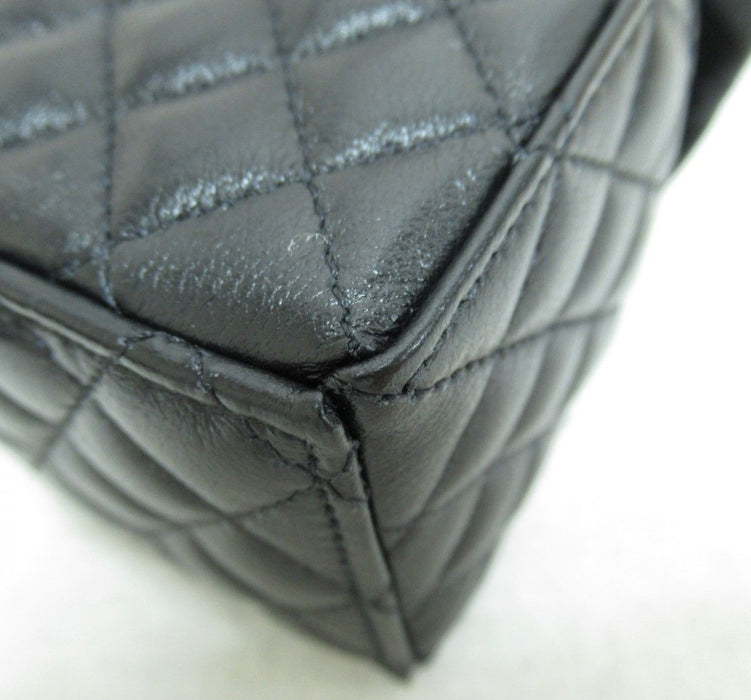 Chanel Black Quilted Leather Micro Drawstring CC Bucket Bag
