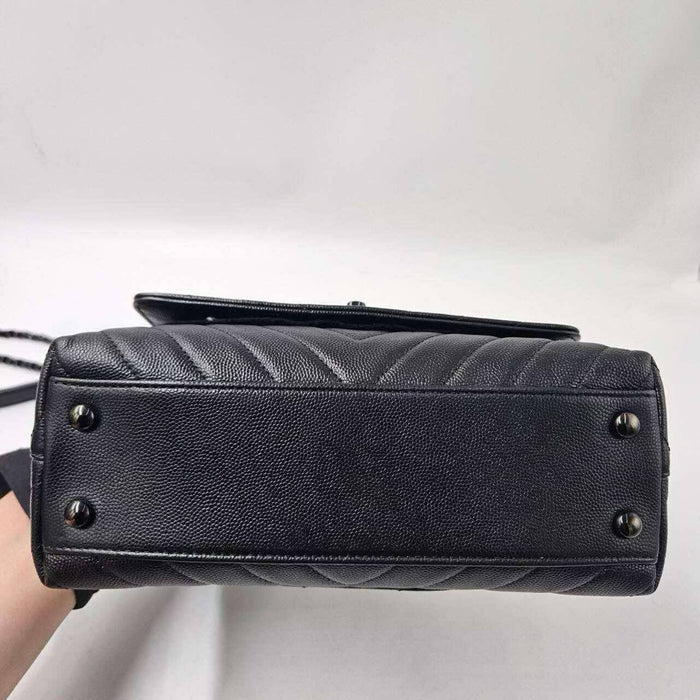 Chanel Chevron Small Caviar  Coco Top Handle Flap bag