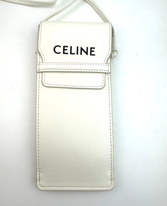 Celine Pouch With flap White