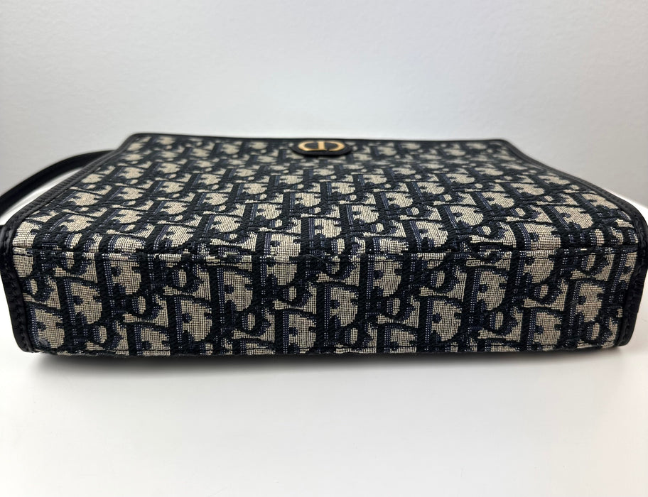 Dior 30 Montaigne pouch Blue Dior Oblique Jacquard